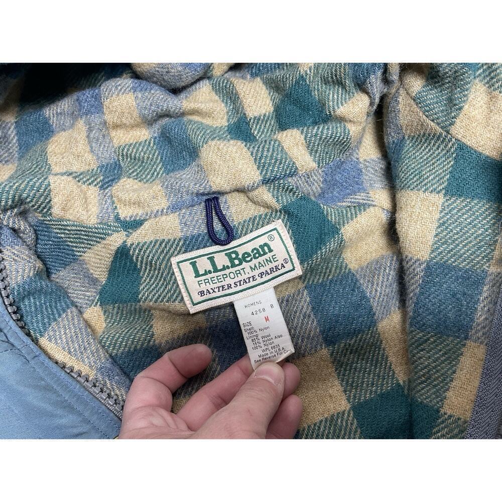 Vintage LL Bean Baxter State Parka Wool Lined Jacket Coat Women’s M USA - Picture 8 of 15